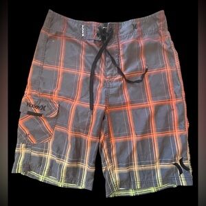 Hurley Orange Board Shorts Quick-Dry Swimwear